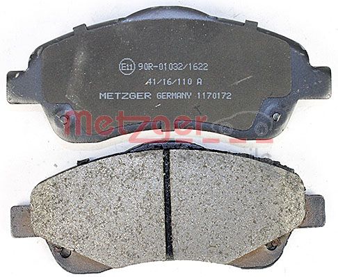 METZGER 1170172 Bremsbelagsatz, Scheibenbremse